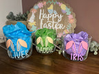 Personalised Easter Reusable Tumbler: Easter Basket Gift with Bunny Ears, Spring Drinks Cup for Kids - The Crafty Bee