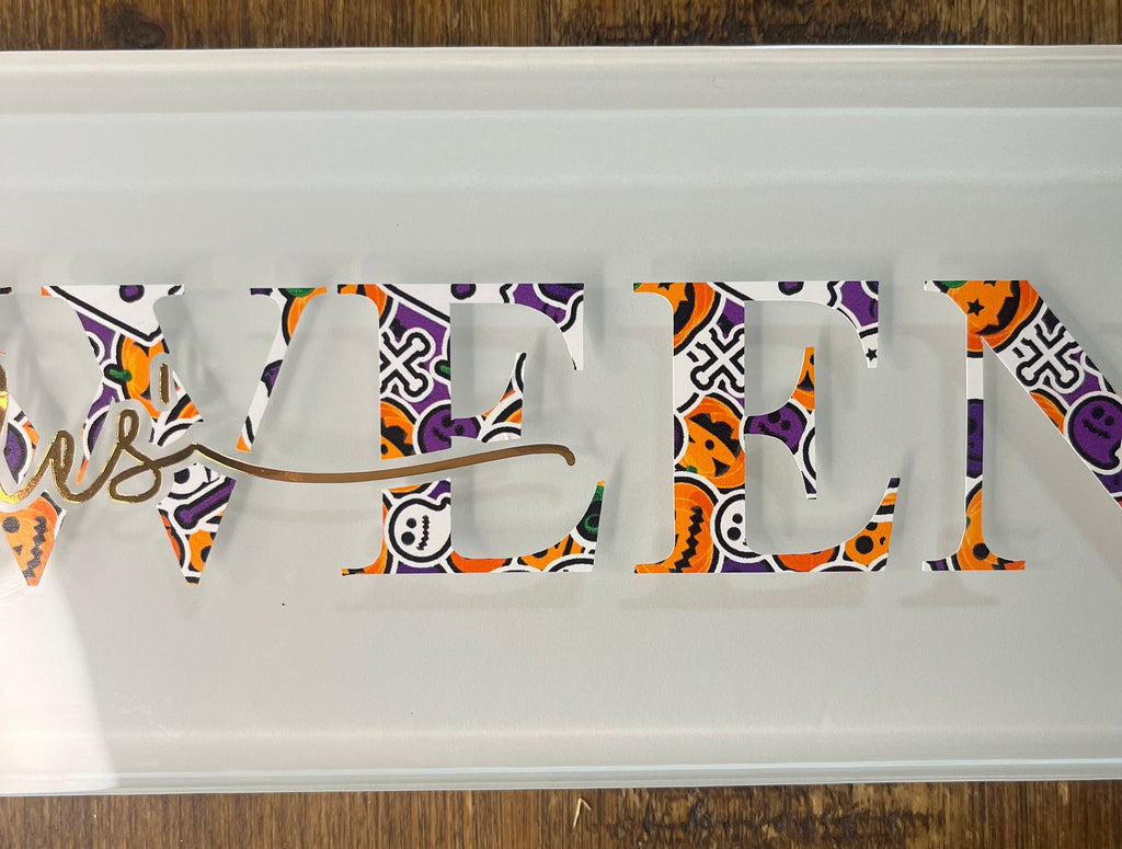 Personalised Family Halloween Sign | Spooky Halloween Gift | Halloween Family Name Decor | Personalised plaque | Halloween Wall Art Boo Crew - The Crafty Bee