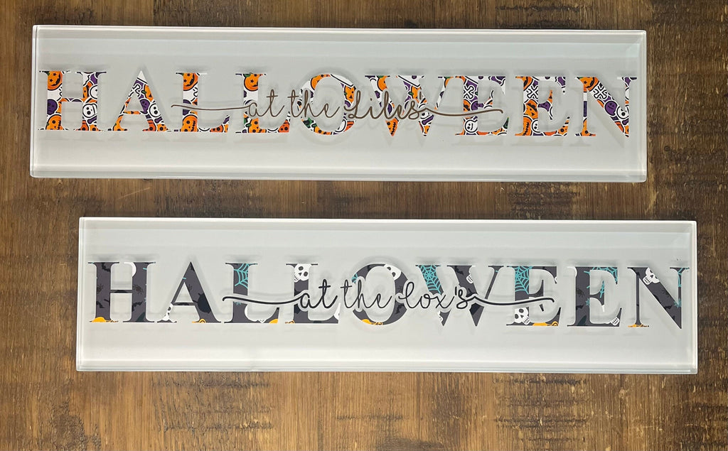 Personalised Family Halloween Sign | Spooky Halloween Gift | Halloween Family Name Decor | Personalised plaque | Halloween Wall Art Boo Crew - The Crafty Bee