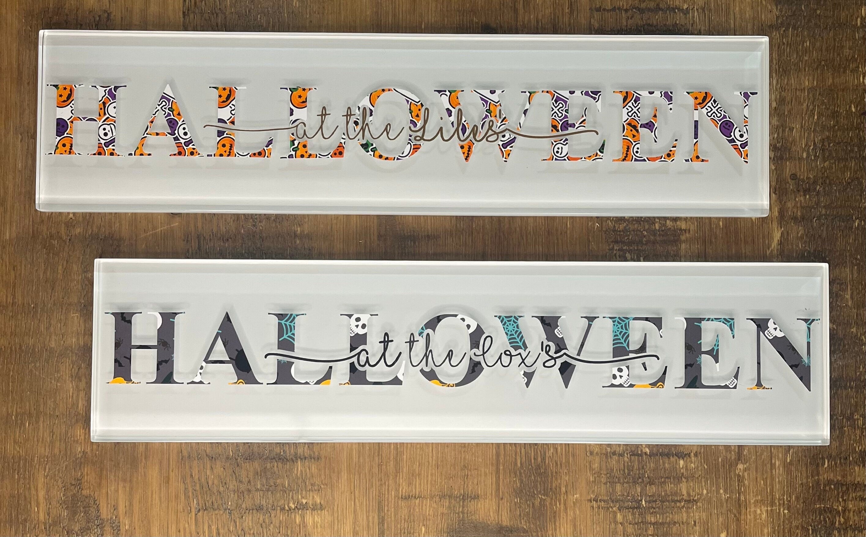 Personalised Family Halloween Sign | Spooky Halloween Gift | Halloween Family Name Decor | Personalised plaque | Halloween Wall Art Boo Crew - The Crafty Bee