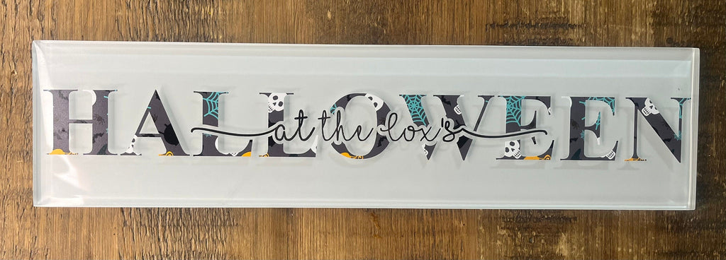 Personalised Family Halloween Sign | Spooky Halloween Gift | Halloween Family Name Decor | Personalised plaque | Halloween Wall Art Boo Crew - The Crafty Bee