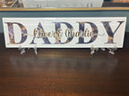 Personalised Father’s Day Gift: Daddy/Day Glass Plaque, Daddy Keepsake Sign - The Crafty Bee