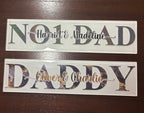Personalised Father’s Day Gift: Daddy/Day Glass Plaque, Daddy Keepsake Sign - The Crafty Bee