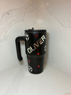 Personalised Football Tumbler for Kids: Leak - Proof School Water Bottle - The Crafty Bee