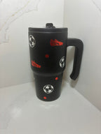 Personalised Football Tumbler for Kids: Leak - Proof School Water Bottle - The Crafty Bee