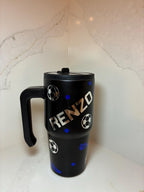 Personalised Football Tumbler for Kids: Leak - Proof School Water Bottle - The Crafty Bee