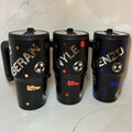 Personalised Football Tumbler for Kids: Leak - Proof School Water Bottle - The Crafty Bee