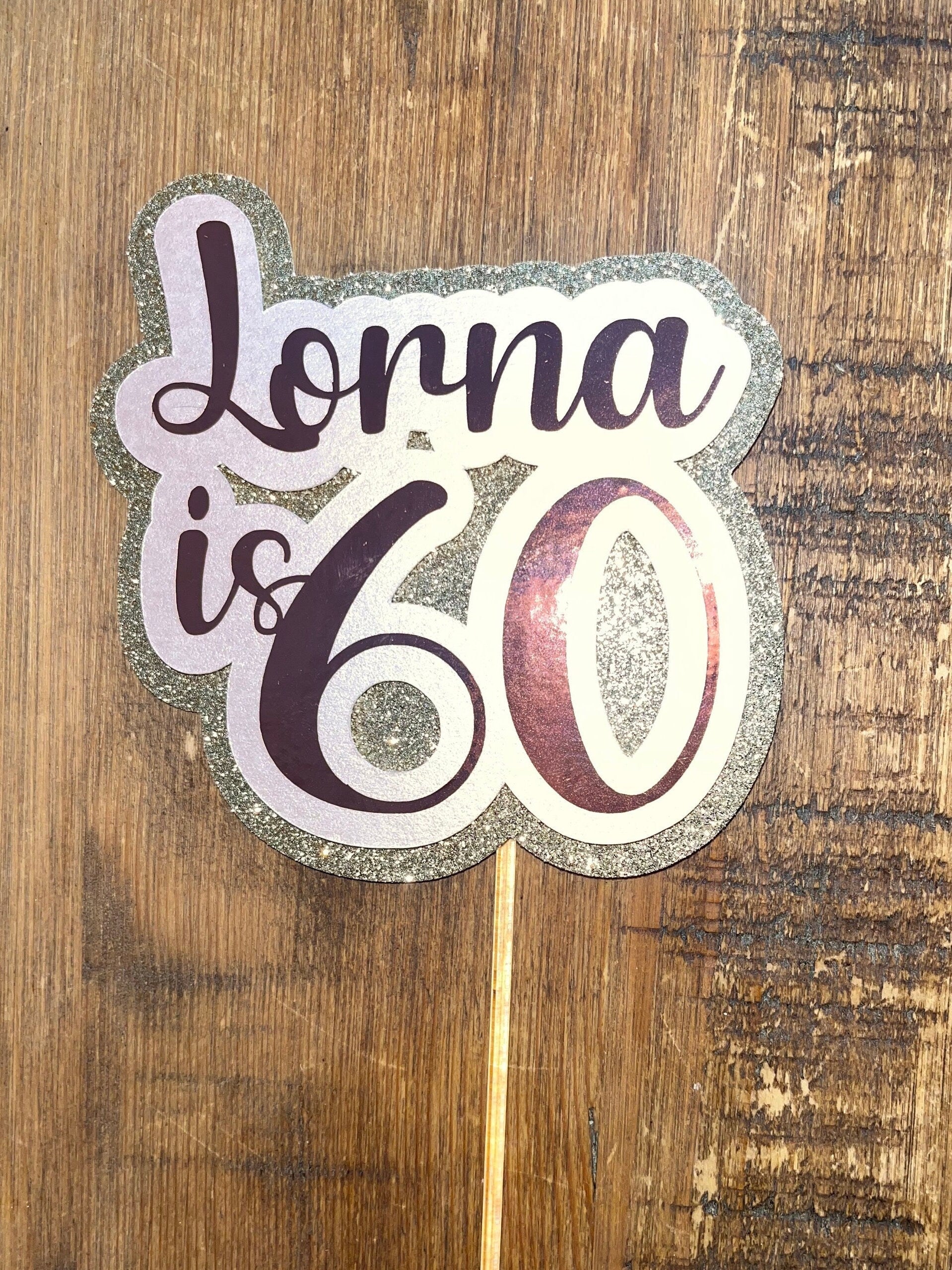 Personalised Glitter Birthday Cake Topper: Milestone Celebration - The Crafty Bee