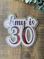 Personalised Glitter Birthday Cake Topper: Milestone Celebration - The Crafty Bee