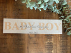 Personalised New Baby Gift I Newborn Announcement Plaque/Tile | New Baby Sign | Bedroom Sign | Handmade Nursery Wall Decor - The Crafty Bee