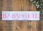 Personalised New Baby Gift I Newborn Announcement Plaque/Tile | New Baby Sign | Bedroom Sign | Handmade Nursery Wall Decor - The Crafty Bee