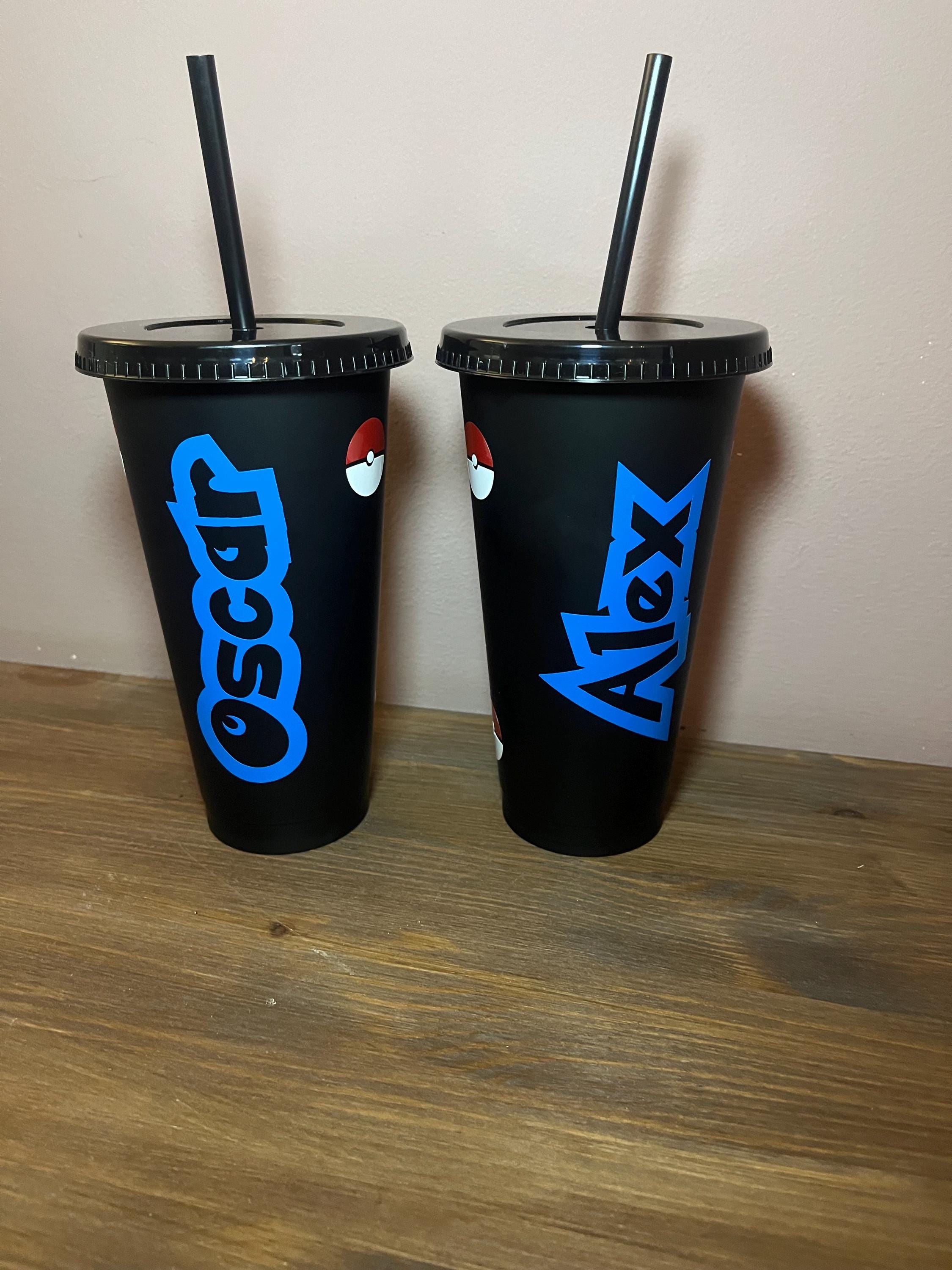 Personalised Pokémon Cold Cup | Kids Tumbler with Straw & Card - The Crafty Bee