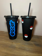 Personalised Pokémon Cold Cup | Kids Tumbler with Straw & Card - The Crafty Bee
