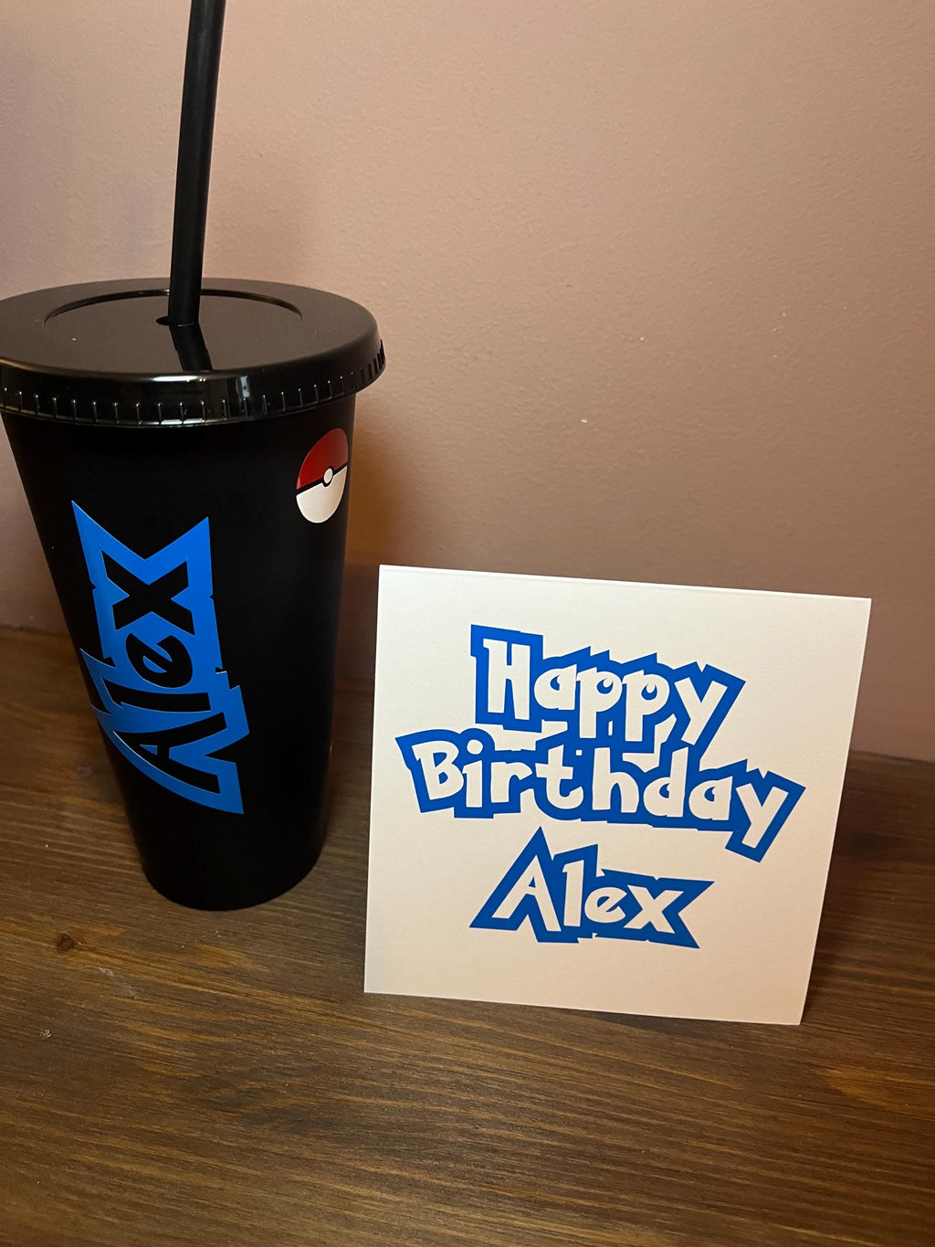 Personalised Pokémon Cold Cup | Kids Tumbler with Straw & Card - The Crafty Bee