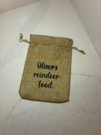 Personalised Reindeer Treat Bag & Reindeer food pouch - The Crafty Bee