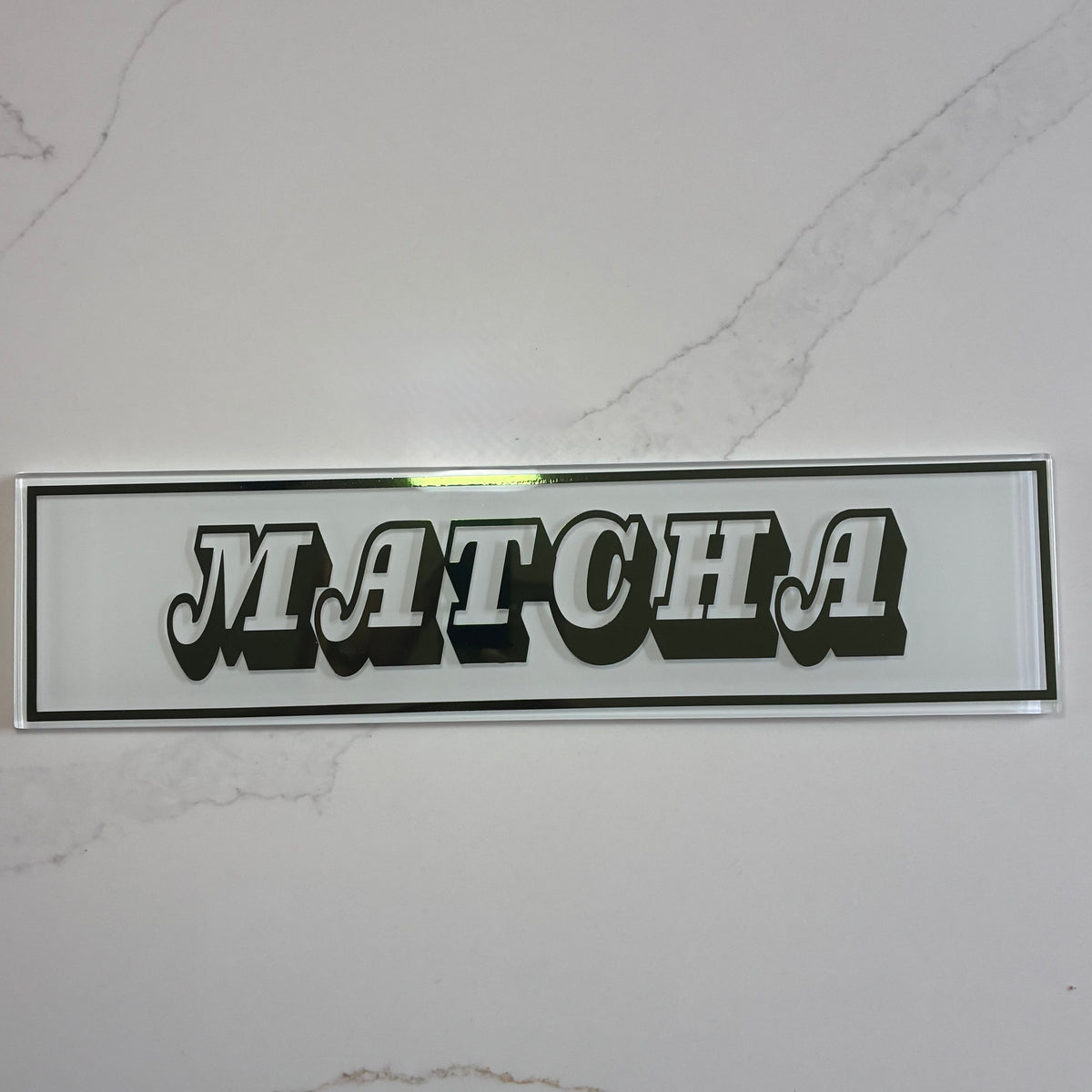 Personalised Retro Glass Statement Sign & Wall Art - The Crafty Bee