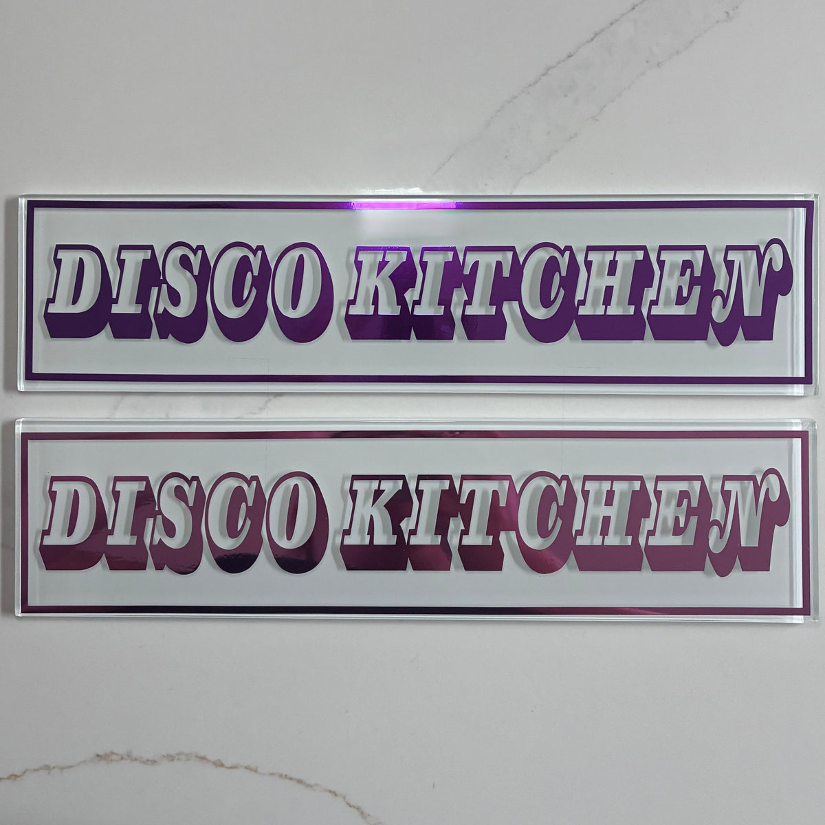 Personalised Retro Glass Statement Sign & Wall Art - The Crafty Bee