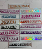 Personalised Retro Glass Statement Sign & Wall Art - The Crafty Bee
