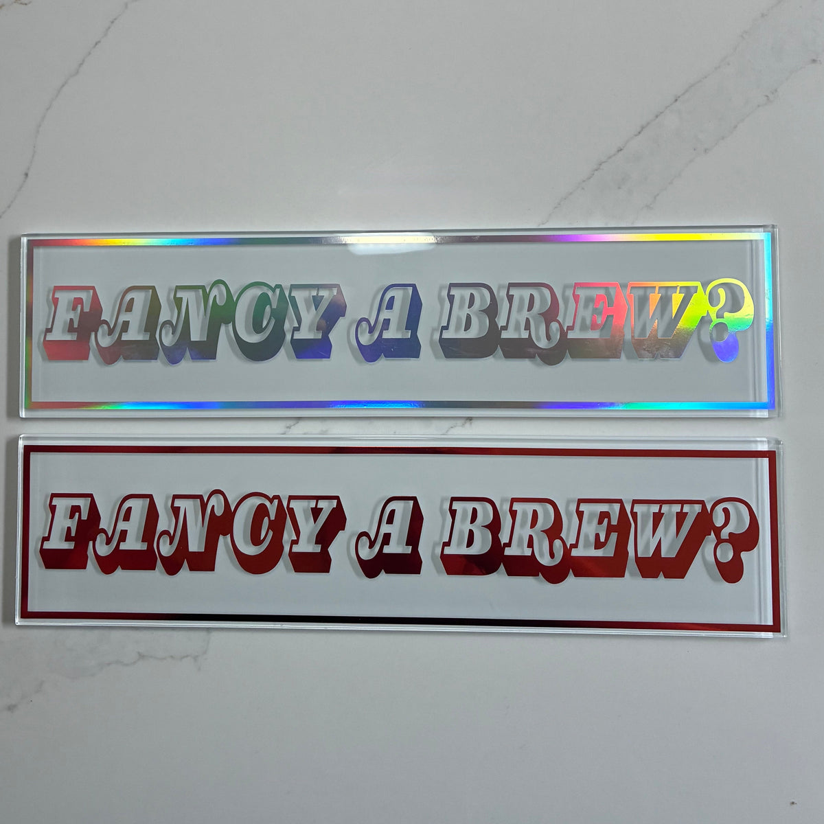 Personalised Retro Glass Statement Sign & Wall Art - The Crafty Bee