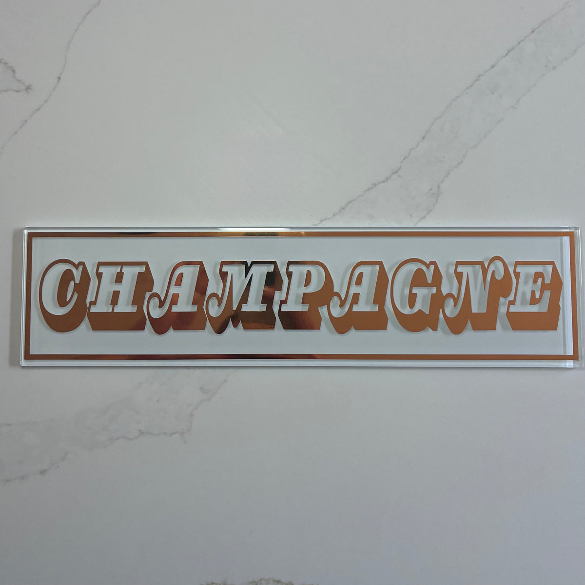 Personalised Retro Glass Statement Sign & Wall Art - The Crafty Bee