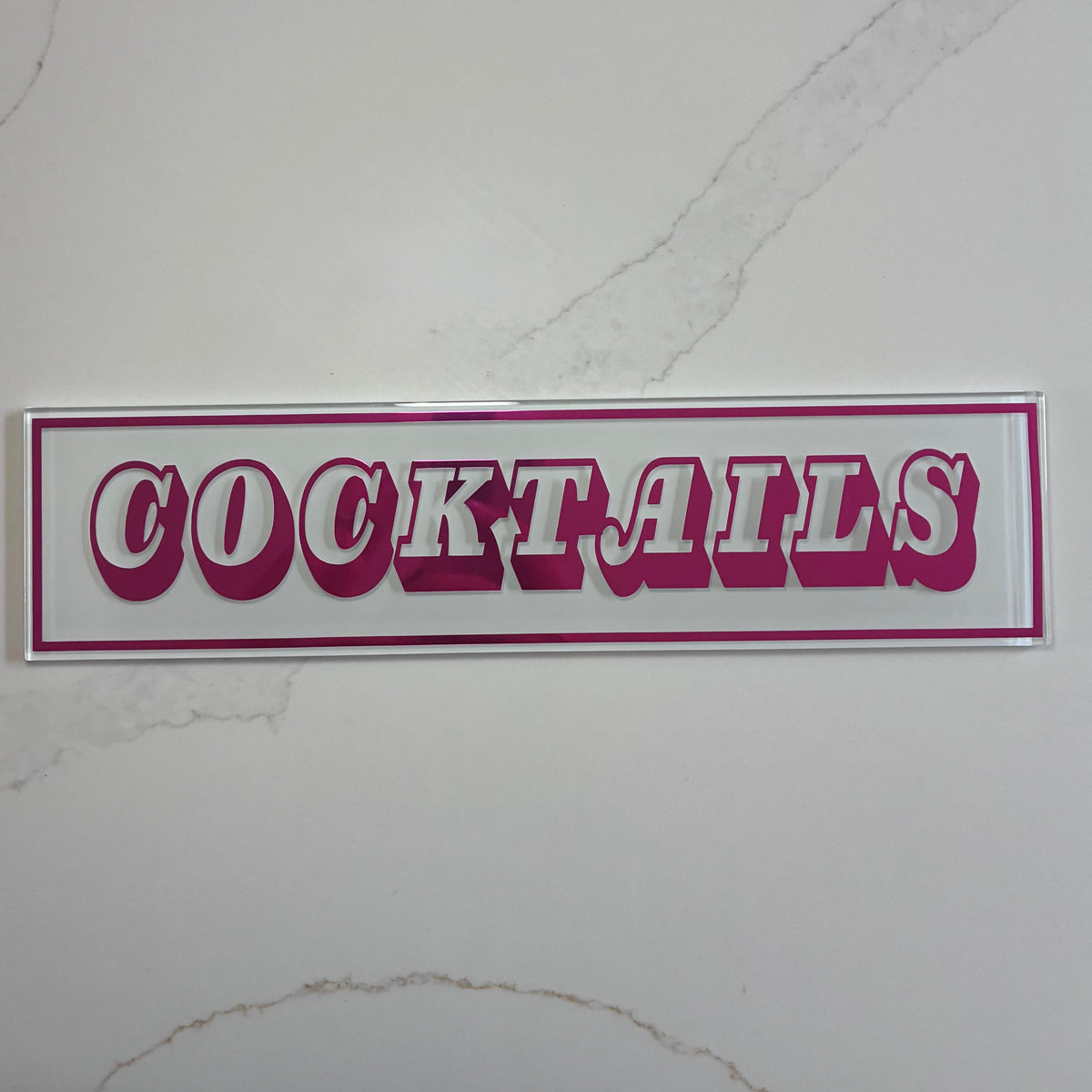 Personalised Retro Glass Statement Sign & Wall Art - The Crafty Bee