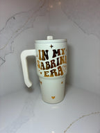 Personalised Sabrina Carpenter Thermal Mug: 20oz Insulated Tumbler with Straw - The Crafty Bee