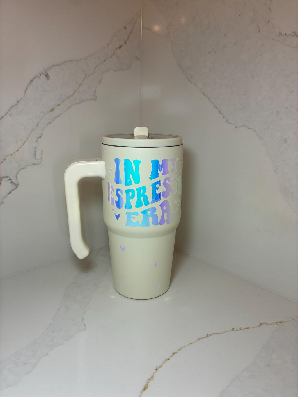 Personalised Sabrina Carpenter Thermal Mug: 20oz Insulated Tumbler with Straw - The Crafty Bee