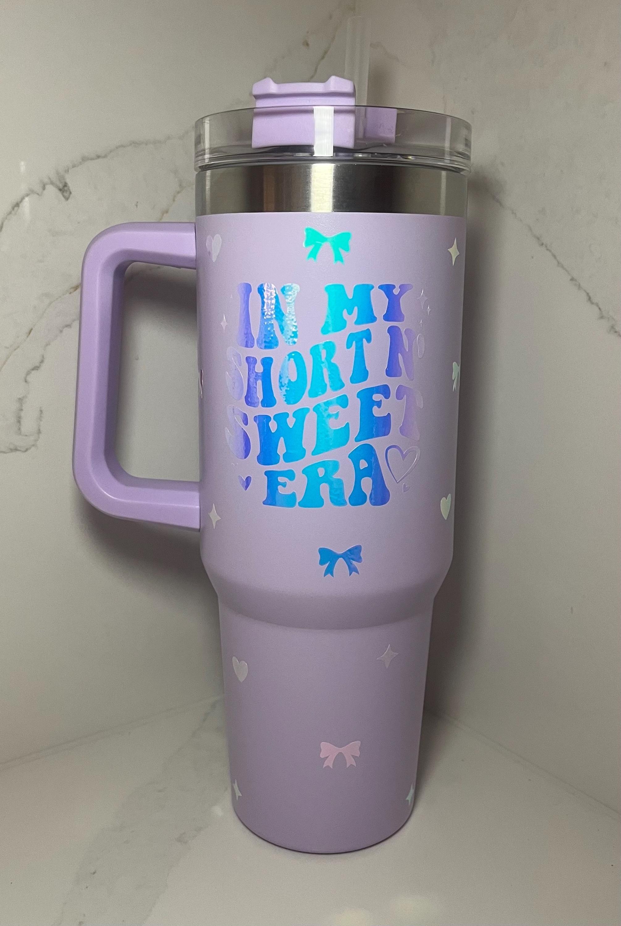 Personalised Sabrina Carpenter Thermal Mug: 20oz Insulated Tumbler with Straw - The Crafty Bee