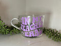 Personalised Teacher Era Glass Cup: Teacher Gift - The Crafty Bee