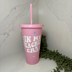 Personalised Teacher Tumbler: 'In My Teacher Era' Cup with Straw - The Crafty Bee