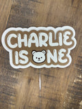 Personalised Teddy Bear 1st Birthday Cake Topper: 3D Kids Decoration - The Crafty Bee