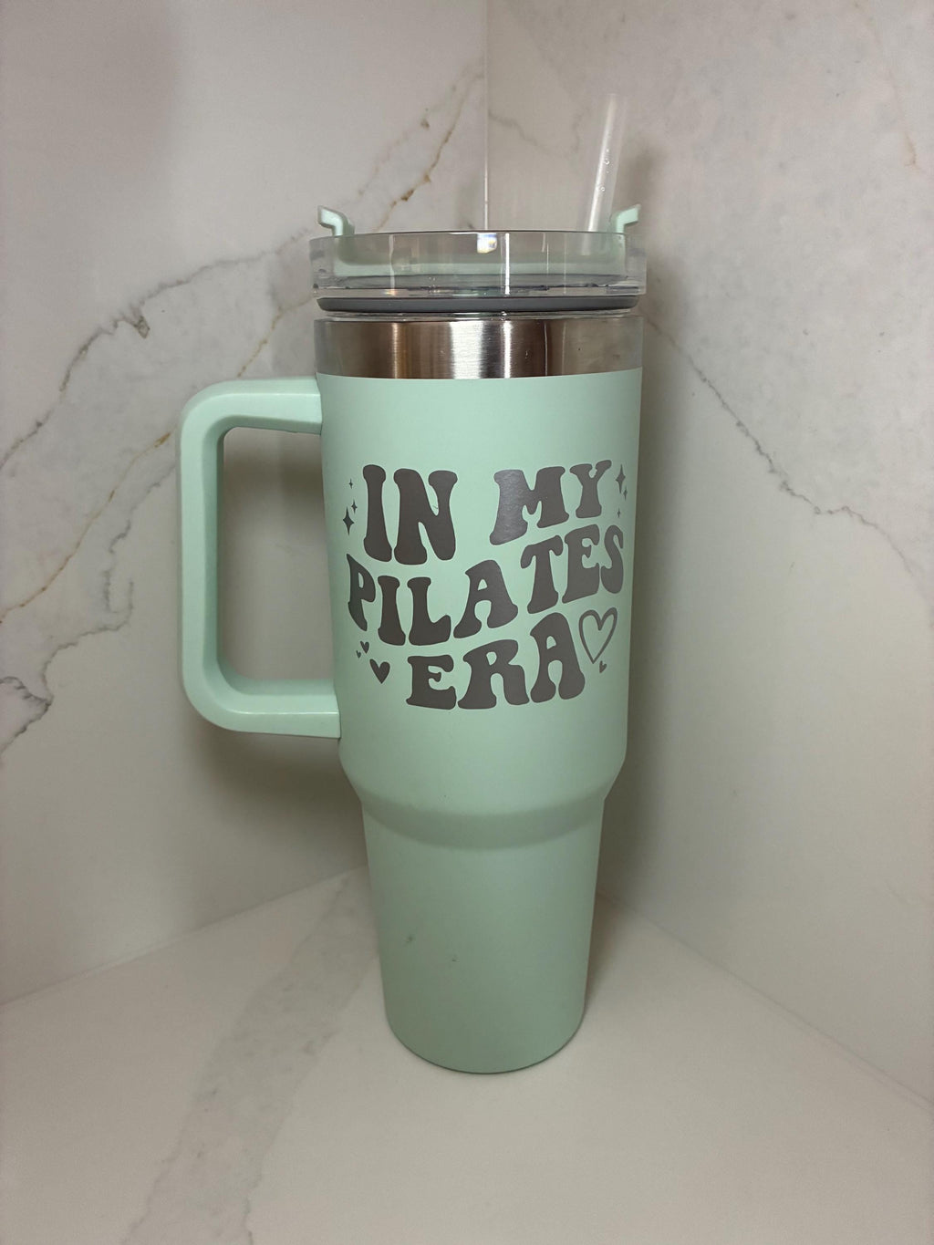 Pilates Era Tumbler: Cute Gym 40oz Insulated Water Bottle - The Crafty Bee