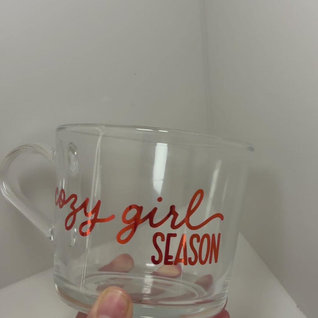 In My Cozy Era or Cozy Girl Season Clear Mug | Autumn Mug