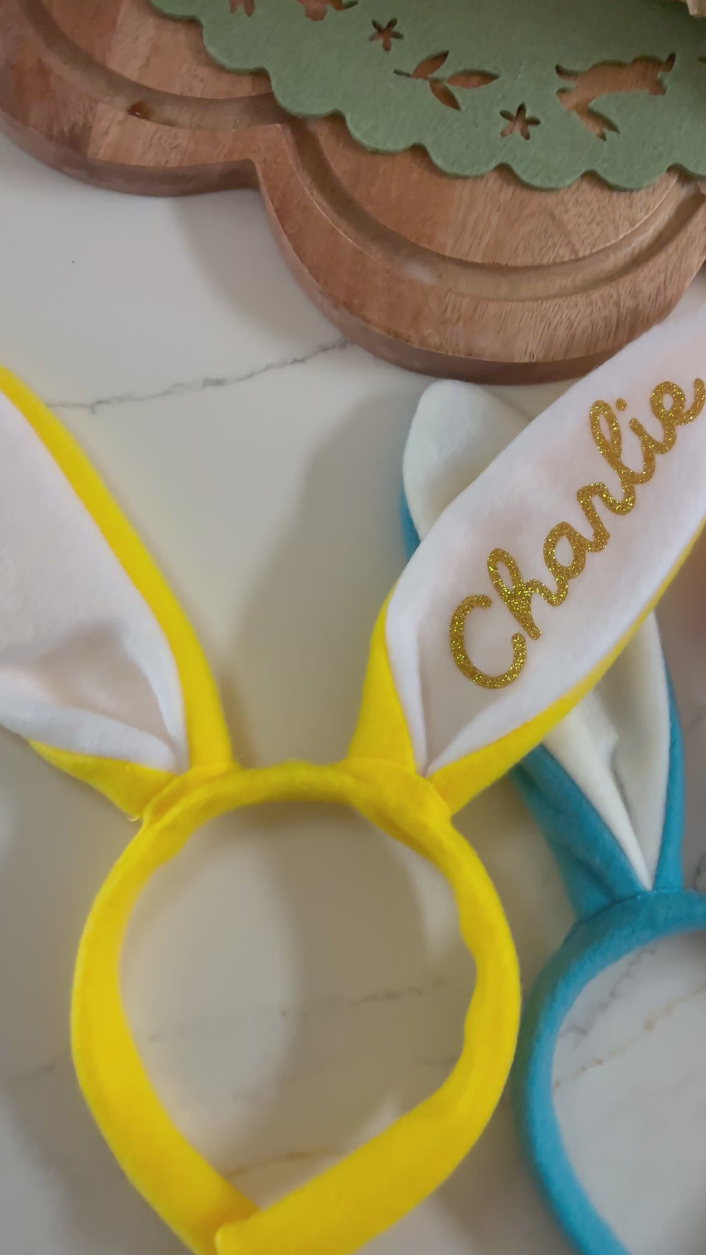 Easter Personalised Bunny Ears  |  Personalised Easter Bunny Headband  |  Kids Bunny Ears  | Children’s Easter Gift  |  Personalsied Rabbit Ears