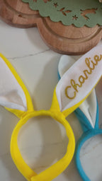 Easter Personalised Bunny Ears  |  Personalised Easter Bunny Headband  |  Kids Bunny Ears  | Children’s Easter Gift  |  Personalsied Rabbit Ears