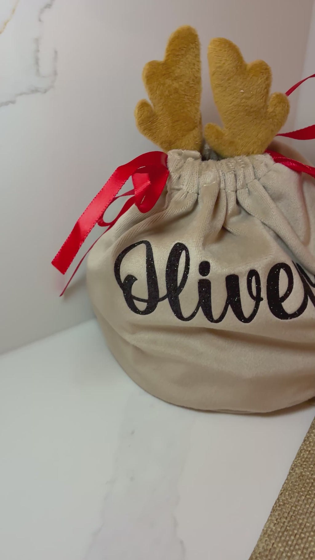 Personalised Reindeer Treat Bag & Reindeer food pouch