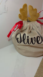 Personalised Reindeer Treat Bag & Reindeer food pouch