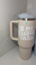 Teacher Era Cold Cup | Personalised Teacher Name Thermal Flask | Teacher Gift Cup with Straw | End of Year Present | Thank you Teacher Gift