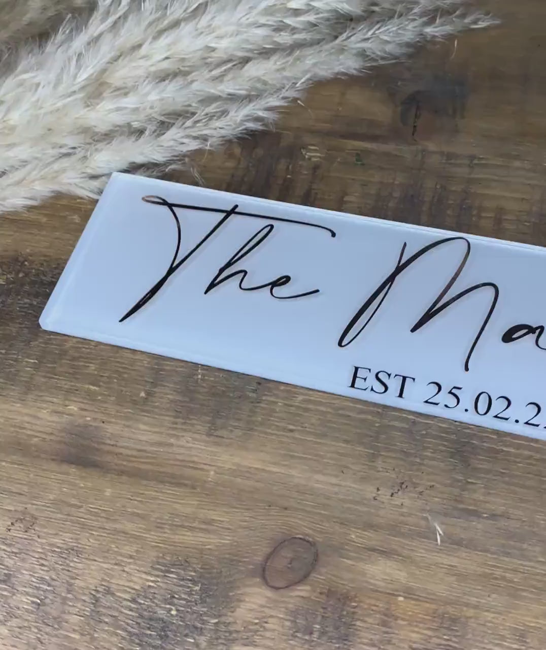 Personalised Wedding Gift for Home I  Personalised Wedding Plaque/Tile/Sign |  Wedding Day Present | Top Table Wedding Sign/ Newlyweds Gift