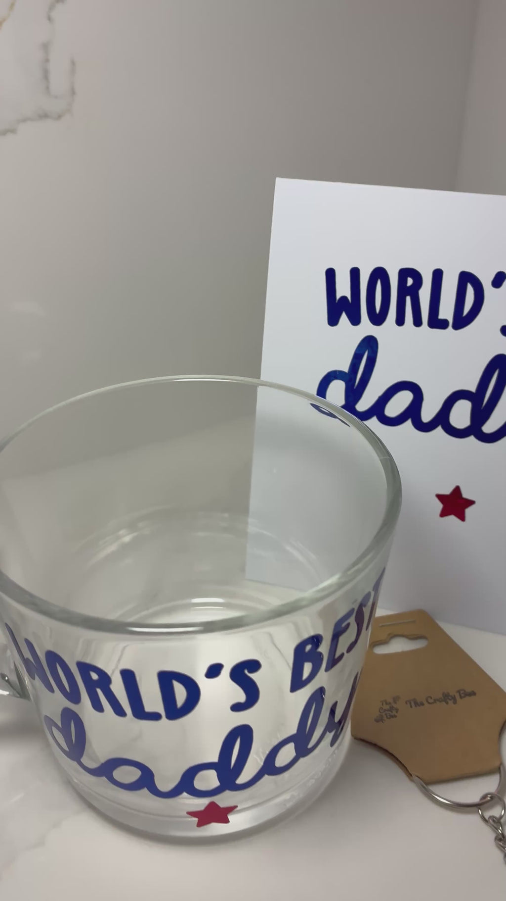 Father’s Day Coffee/Tea Cup  |  World’s Best Daddy, Dad, Grandad | Dad Mug, keyring & card gift  | Dad Gift Set