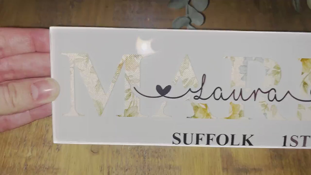 Personalised Wedding Gift for Home I  Personalised Wedding Plaque/Tile/Sign  |  Wedding Day Present  | Top Table Wedding Sign/Newlyweds Gift