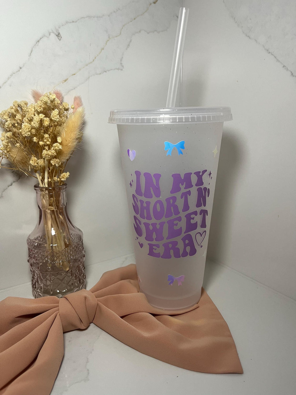 Sabrina Carpenter Cold Cup | Short N Sweet Era Starbucks Tumbler | Personalised Name Sabrina Cup with Straw | Espresso Merch | Birthday Gift - The Crafty Bee