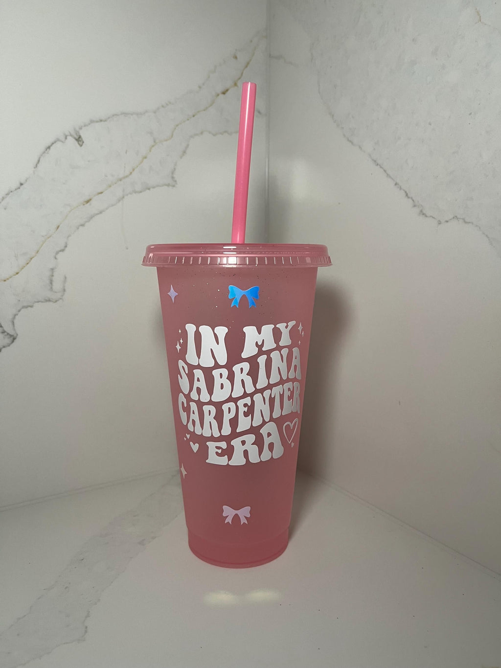 Sabrina Carpenter Cold Cup | Short N Sweet Era Starbucks Tumbler | Personalised Name Sabrina Cup with Straw | Espresso Merch | Birthday Gift - The Crafty Bee