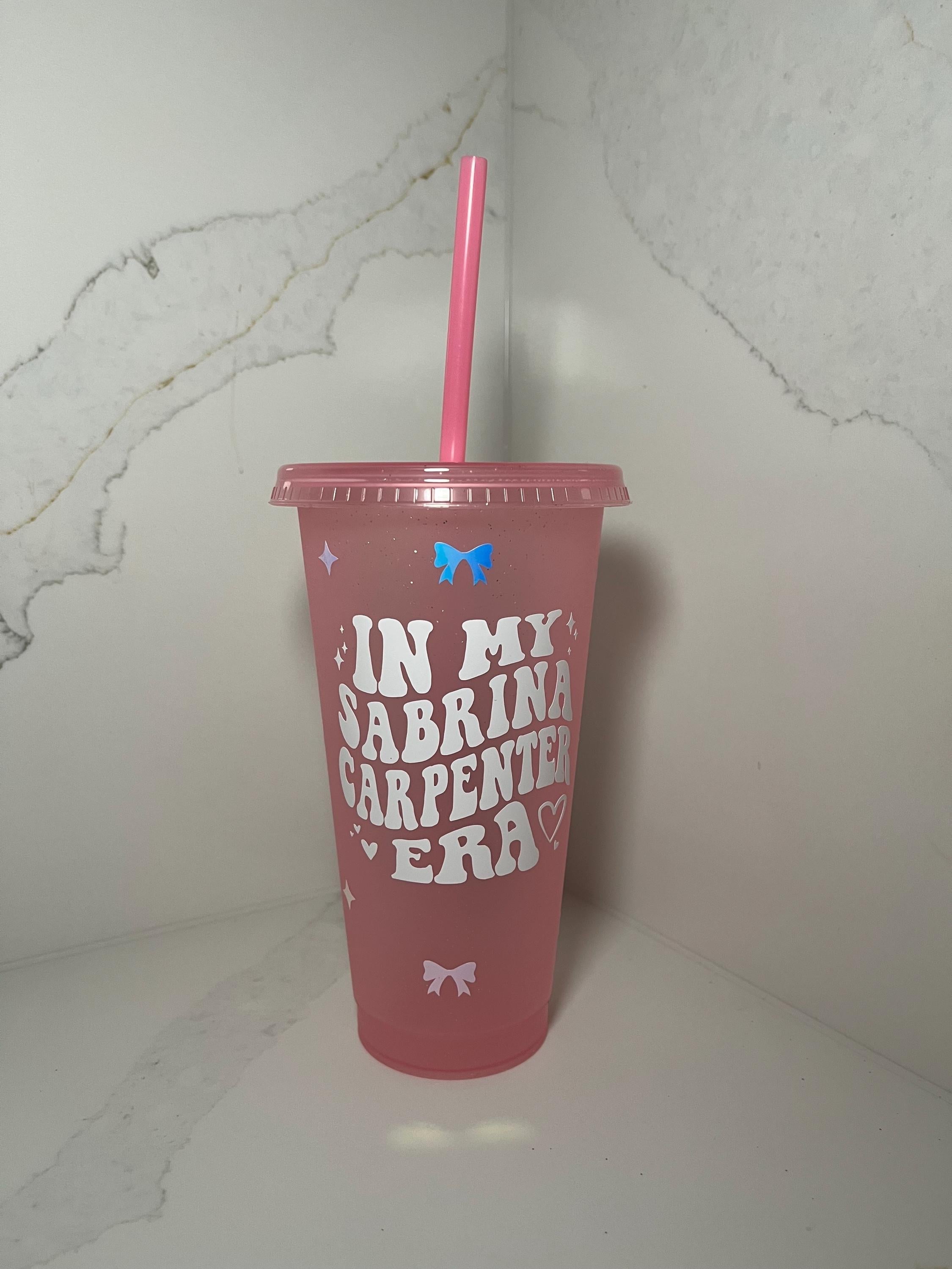 Sabrina Carpenter Cold Cup | Short N Sweet Era Starbucks Tumbler | Personalised Name Sabrina Cup with Straw | Espresso Merch | Birthday Gift - The Crafty Bee