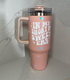 Sabrina Carpenter Eras Cold Cup | Sabrina Thermal Flask | Personalised Sabrina Cup with Straw | Short N Sweet Merch | Sabrina Birthday Gift - The Crafty Bee