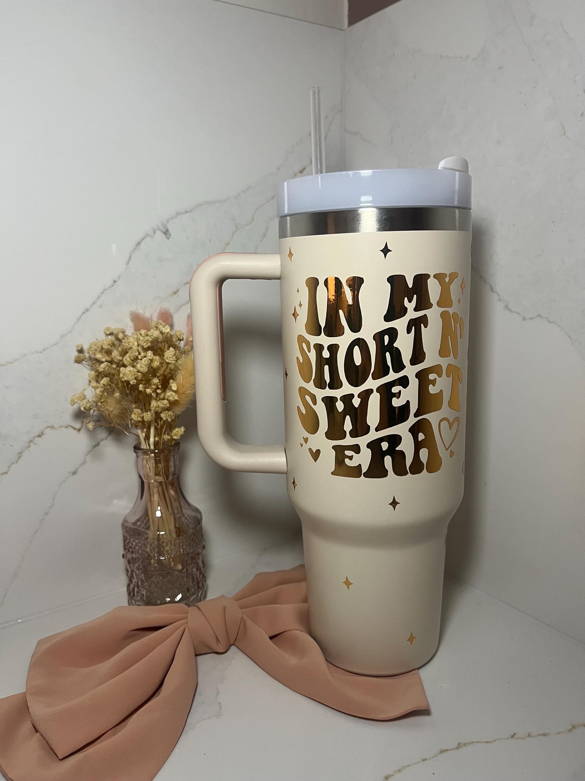Sabrina Carpenter Eras Cold Cup | Sabrina Thermal Flask | Personalised Sabrina Cup with Straw | Short N Sweet Merch | Sabrina Birthday Gift - The Crafty Bee