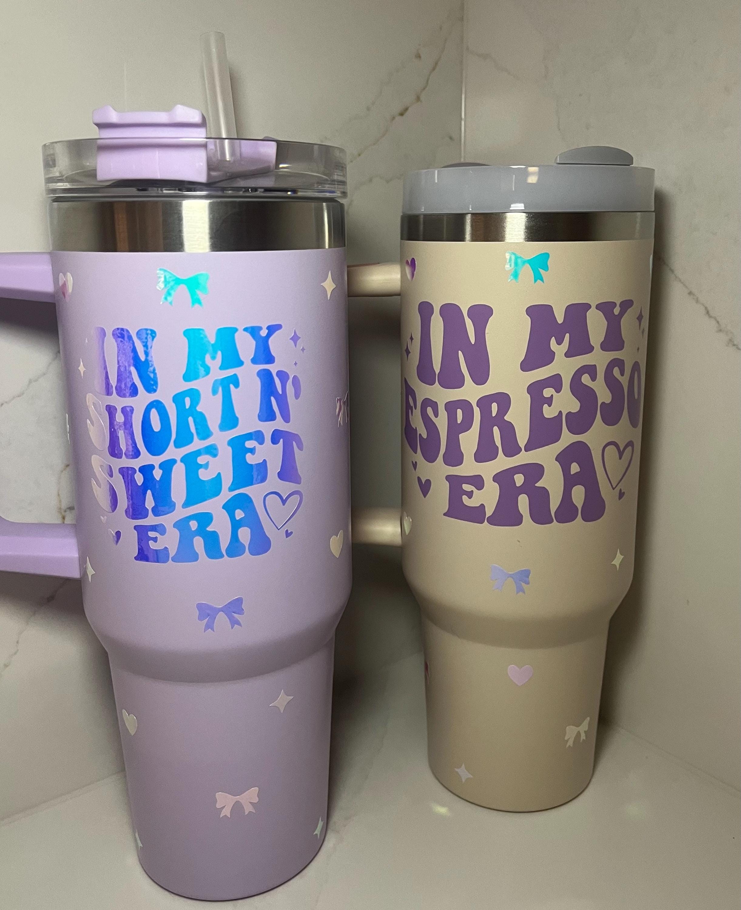 Sabrina Carpenter Eras Cold Cup | Sabrina Thermal Flask | Personalised Sabrina Cup with Straw | Short N Sweet Merch | Sabrina Birthday Gift - The Crafty Bee