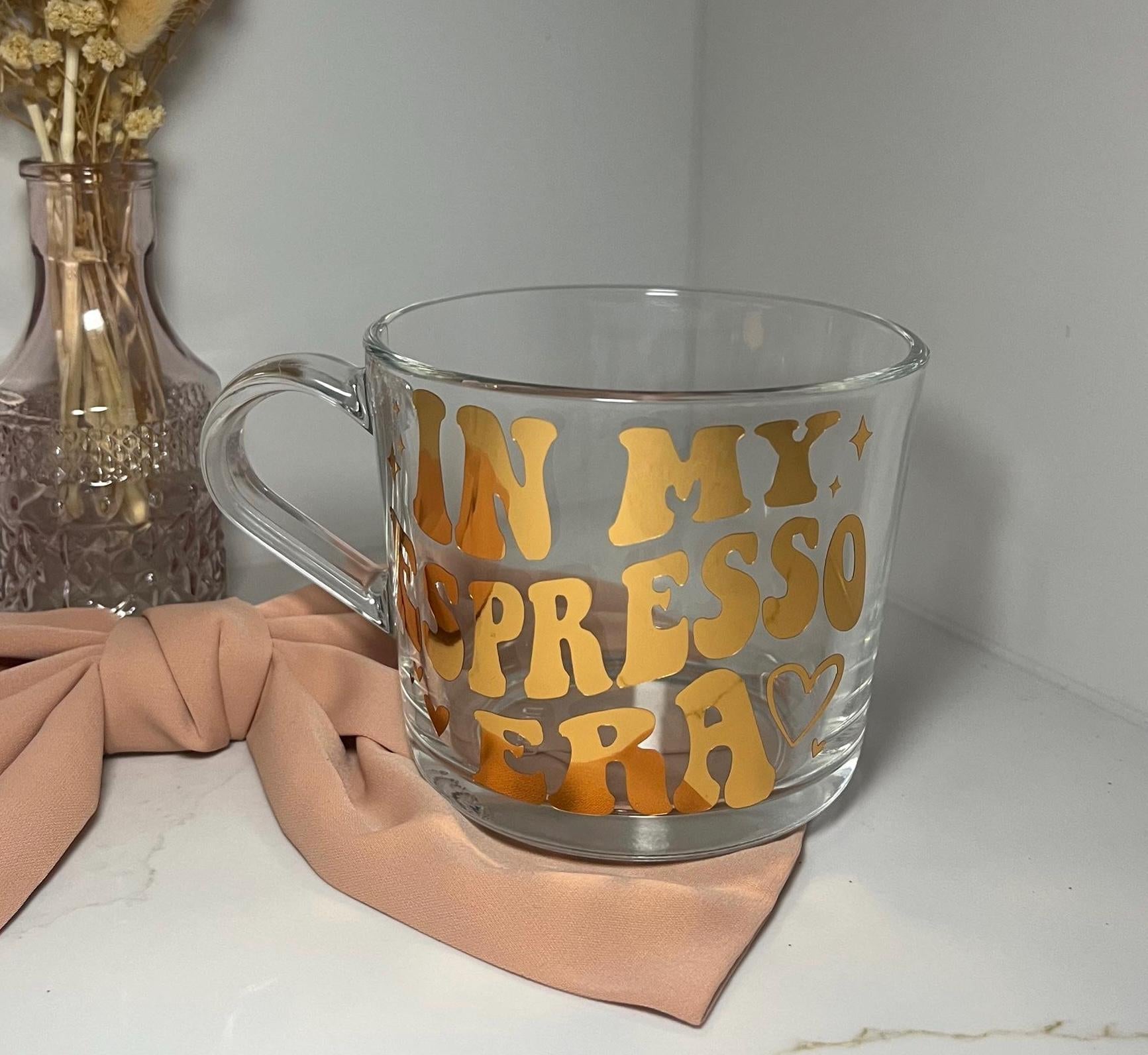 Sabrina Carpenter Mug | Espresso Era Glass Cup | Short N Sweet mug for coffee | Sabrina Gift | Sabrina Tour Fan Merch | Sabrina birthday - The Crafty Bee