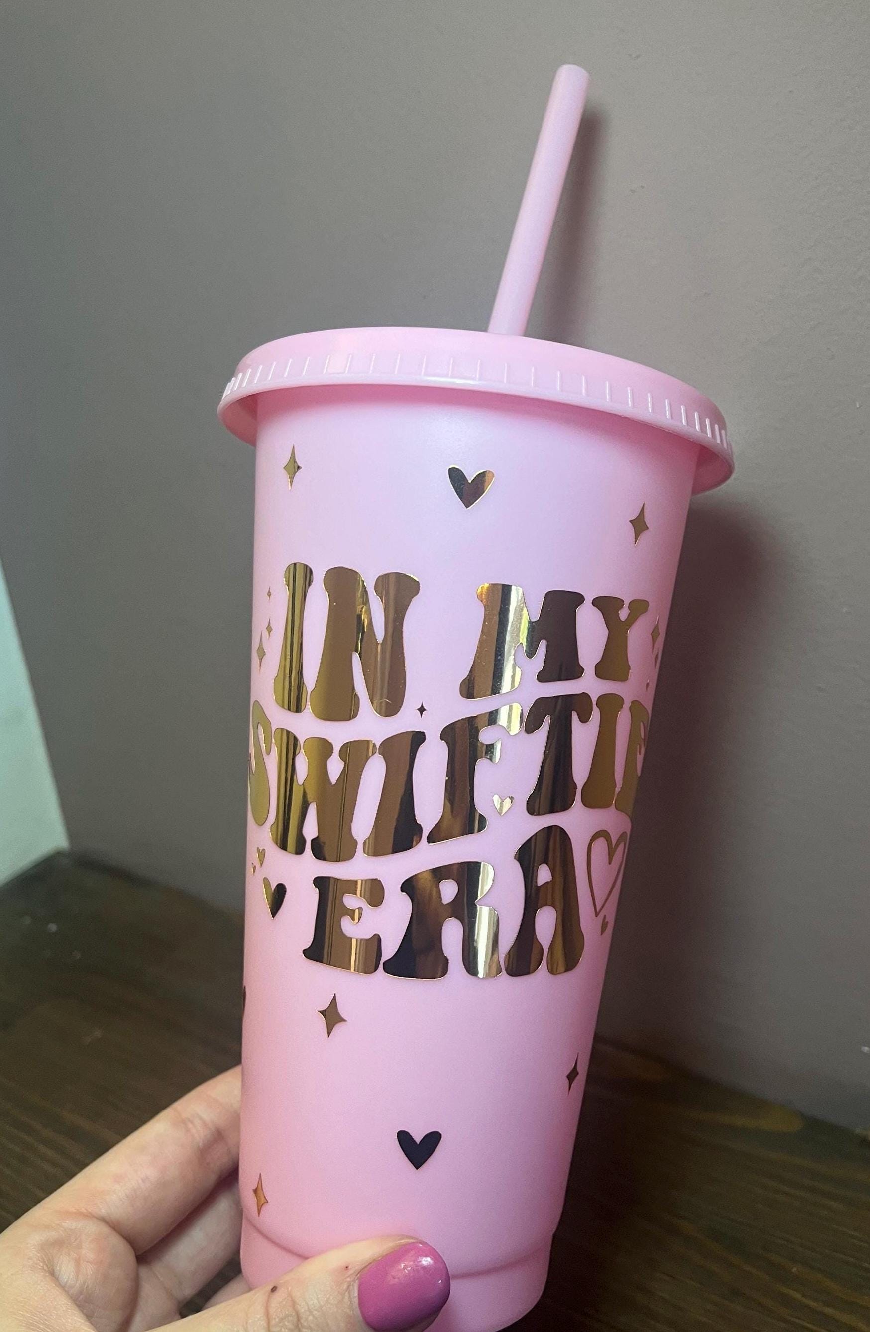 Swiftie Era Cold Cup | Taylor Swift Starbucks Tumbler | Personalised Name Swift Cup with Straw | Swiftie Merch |Taylor Tumbler Birthday Gift - The Crafty Bee