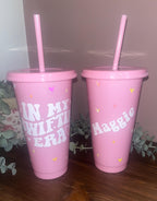 Swiftie Era Cold Cup | Taylor Swift Starbucks Tumbler | Personalised Name Swift Cup with Straw | Swiftie Merch |Taylor Tumbler Birthday Gift - The Crafty Bee